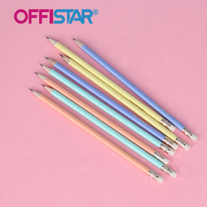 Wholesale High Quality 8pcs Pencil With Eraser For Kids School Stationery Set
