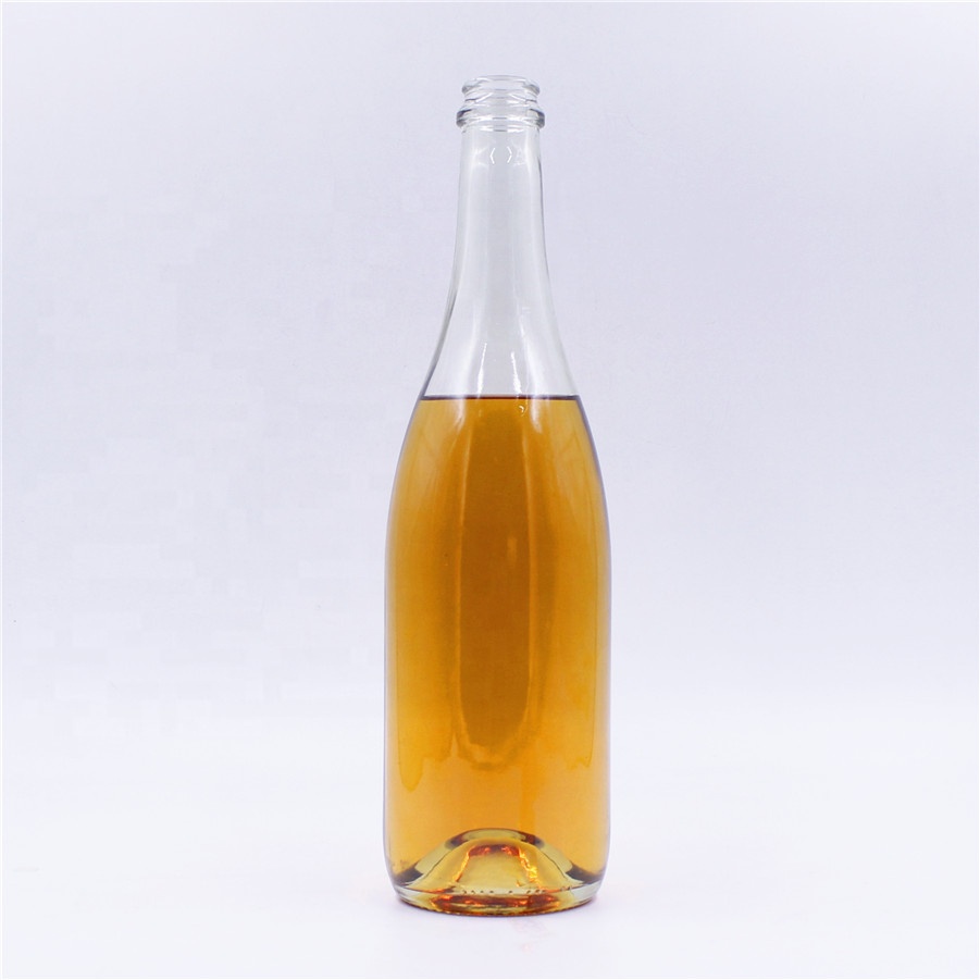 Низкий минимальный заказ, общий кремень, 750 мл, 75 cl, шампанское, сода, вода, питьевая, сверкающий сок, прозрачный цвет, стеклянные бутылки