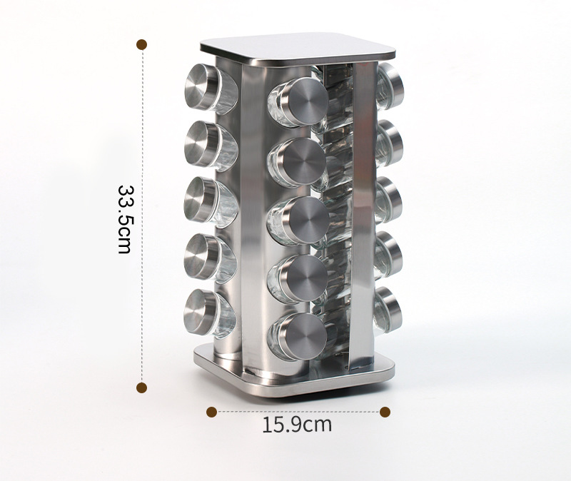 Stainless Steel Spice Rack Organizer for Countertop with Seasoning Jars Large Standing Cabinet Seasoning TownT