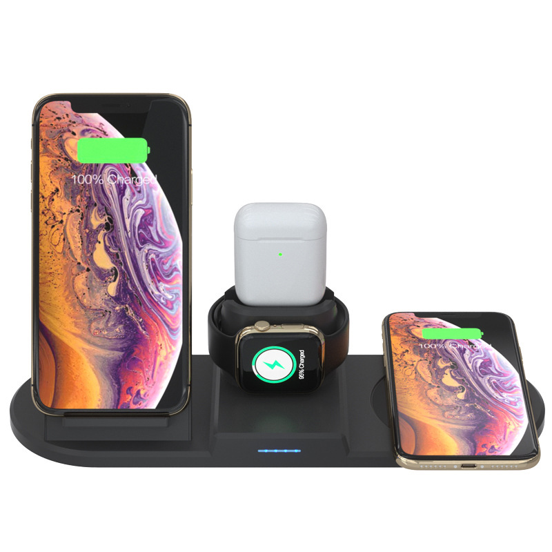 4 в 1 Беспроводное зарядное устройство Qi стандартное качество для Apple Watch подставка зарядное устройство для мобильного телефона зарядное устройство для iPhone 11