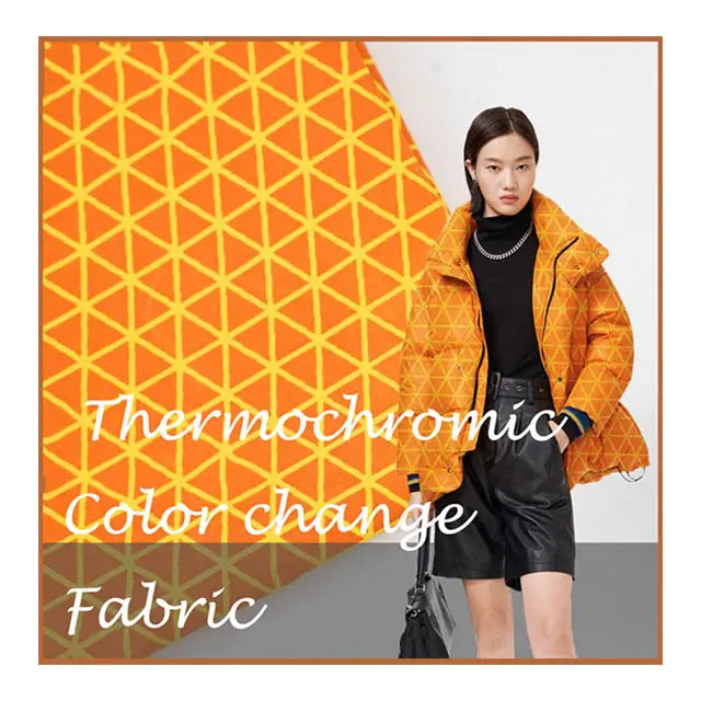 Top sale thermo-color heat discoloration Thermochromic colour change fabric heat for jacket