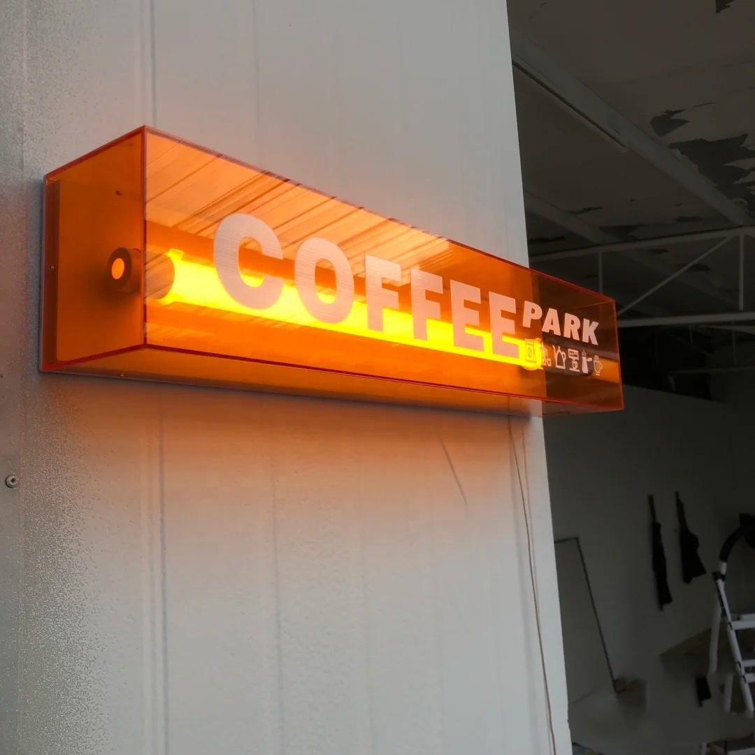 Creative INS Clear Colorful Acrylic Square Led Light Box Sign Board With Customized Logo for Advertising Light Boxes Display