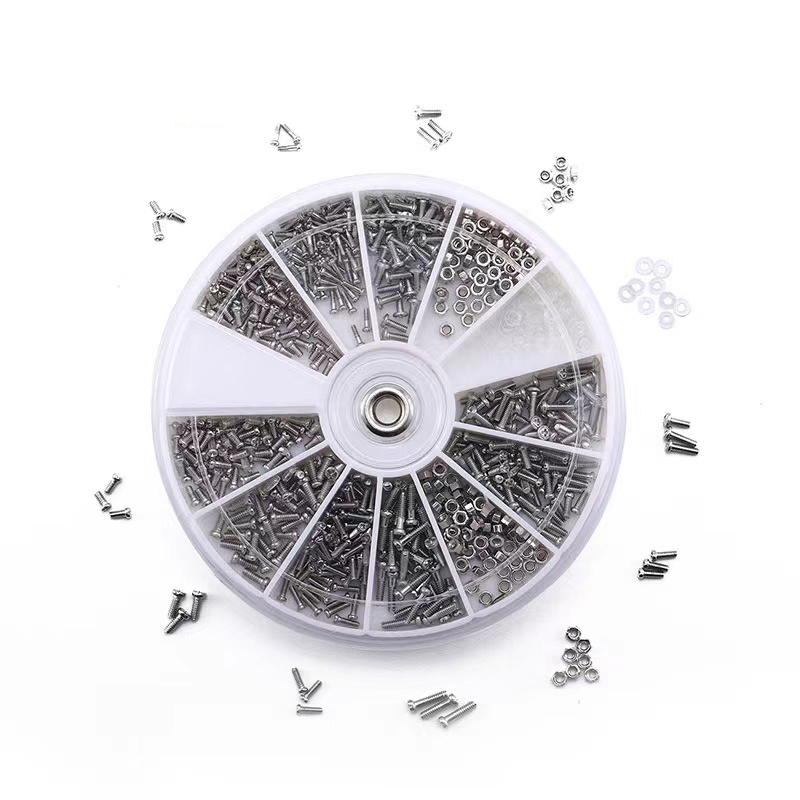 1200pcs glasses accessories screw accessory box Spectacle screw Home repair glasses screw kit