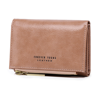 Custom Hot Sale Women'S Wallet Short Three Fold Horizontal Cute Small Wallet PU Coin Purse Card Holder Clutch Bag
