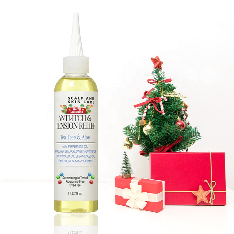 Christmas Hot Selling Private Label Customzed Detoxify Essential Scalp Oil for Hair care Coconut Oil Hair Growth Serum