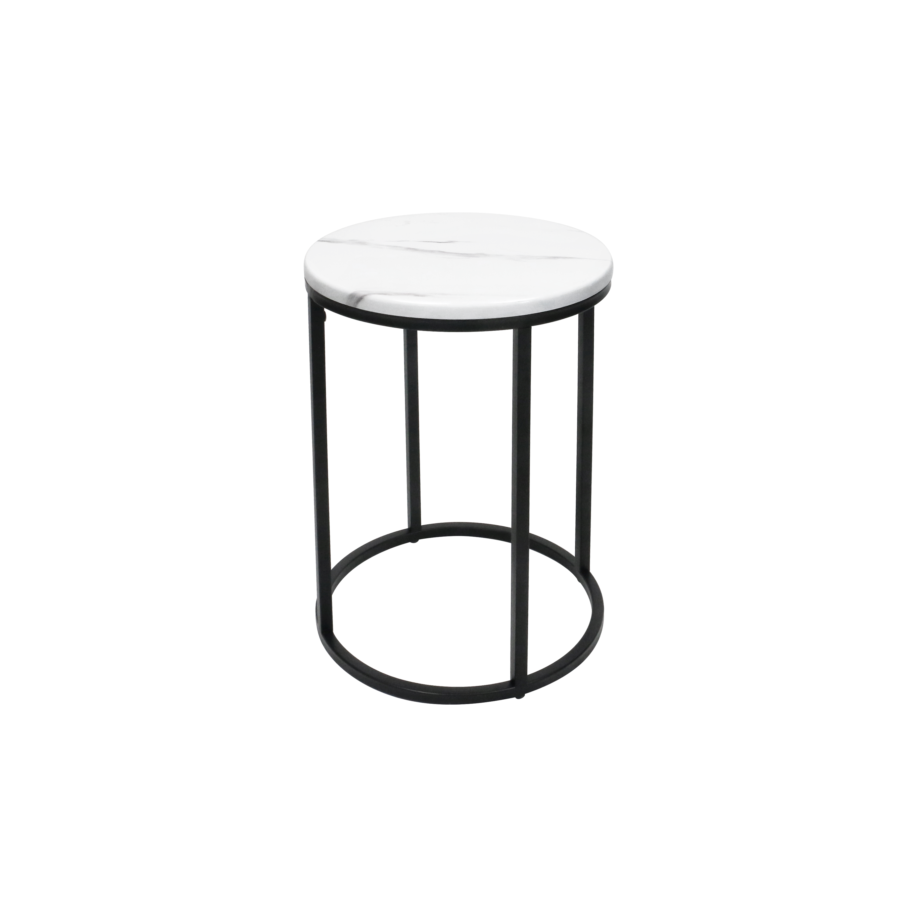 K&B living room chinese tea table imitation marble coffee table metal bed side table bedroom