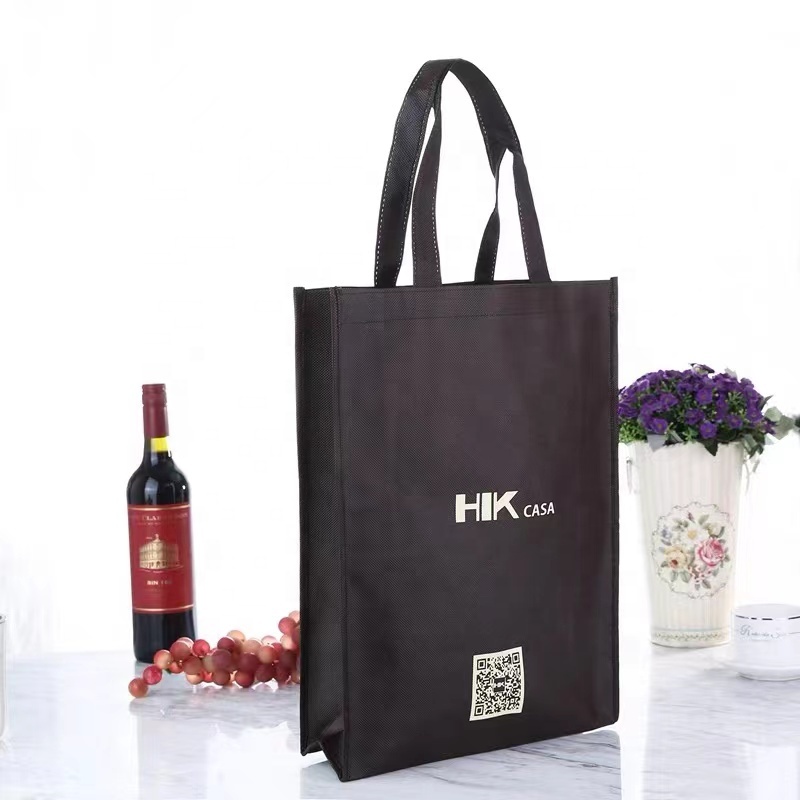 Friendly reusable grocery recycled ecobag pp nonwoven bags laminated non woven fabric carry shopping bag with custom print logo