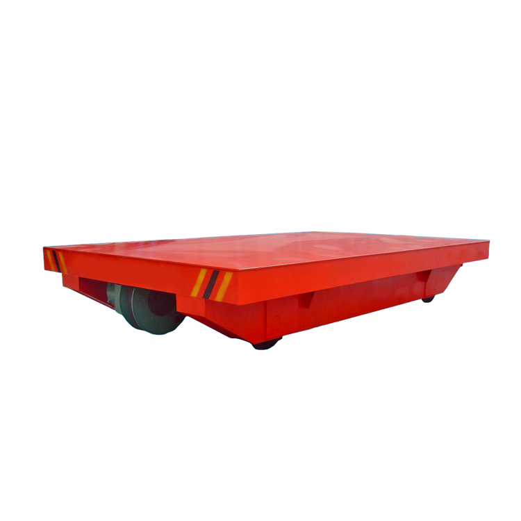 heavy-duty 50 ton motorized foundry plant material steel coil transfer cart on rail