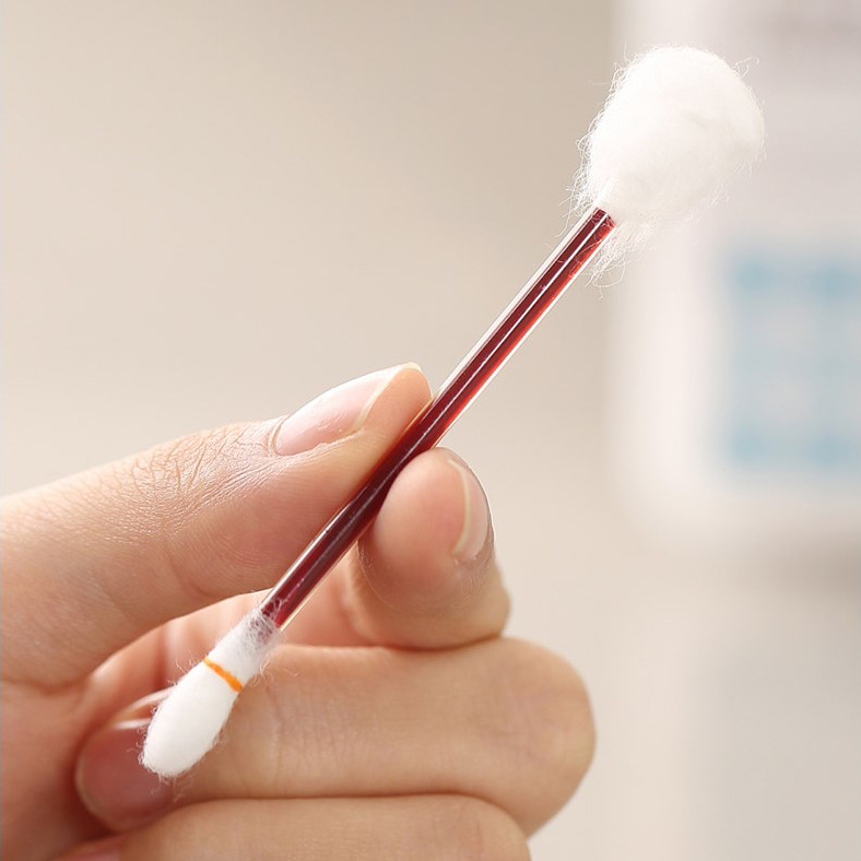 Double-Tipped Dust-Free Disposabl Iodophor Sterile Povidone Iodine Liquid Filled Cotton Swab Individual Packed 30pcs With Pe Bag