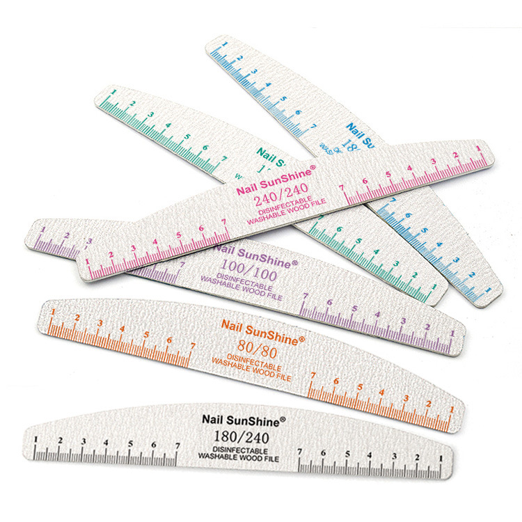 50Pcs/Bag Zebra Beauty Salon Professional Products Disposable Manicure Wood Nail File