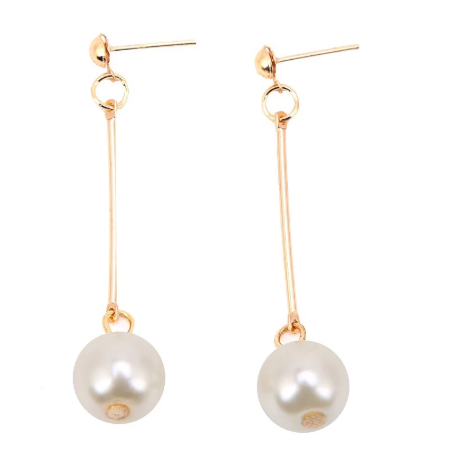 Long Tassel Simulated Pearl Drop Earrings for Women GiftKorean jewelry Gold Color Pendientes