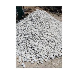 Indian Export Quality White Natural Stone Tumbled Pebbles for Landscaping and Garden Decorations for Export Sale