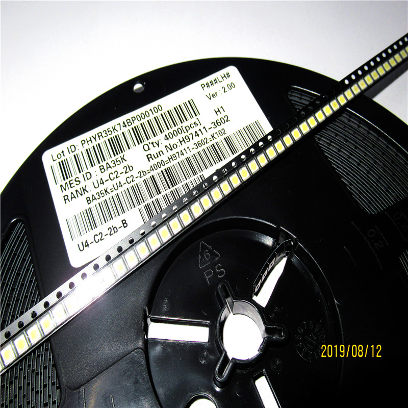 SMD LED 3528 2835 1W 3V холодный белый ЖК-дисплей светодиодные полосы света