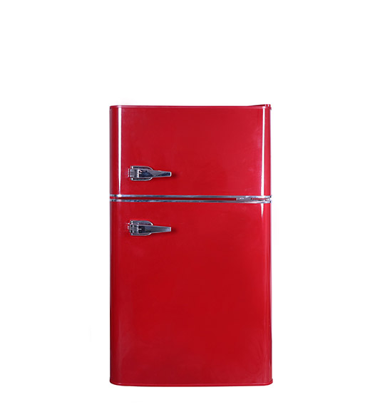 BCD-90 Red Refrigerator And Freezer Hot Selling Double Door Fridge For Home