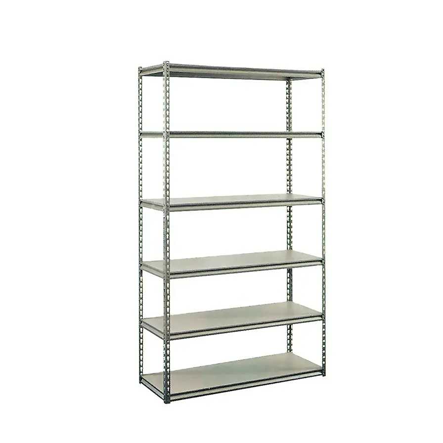 Adjustable metal and wood shelves storage metal shelf unit