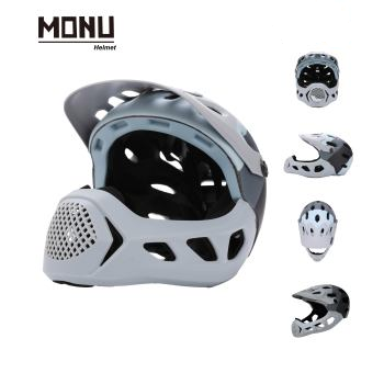 MONU Fullface MTB Cycling Helmet For Adult Bicycle Helmet OFF-ROAD Full Face Safe Mountain Bike Helmet With Visor