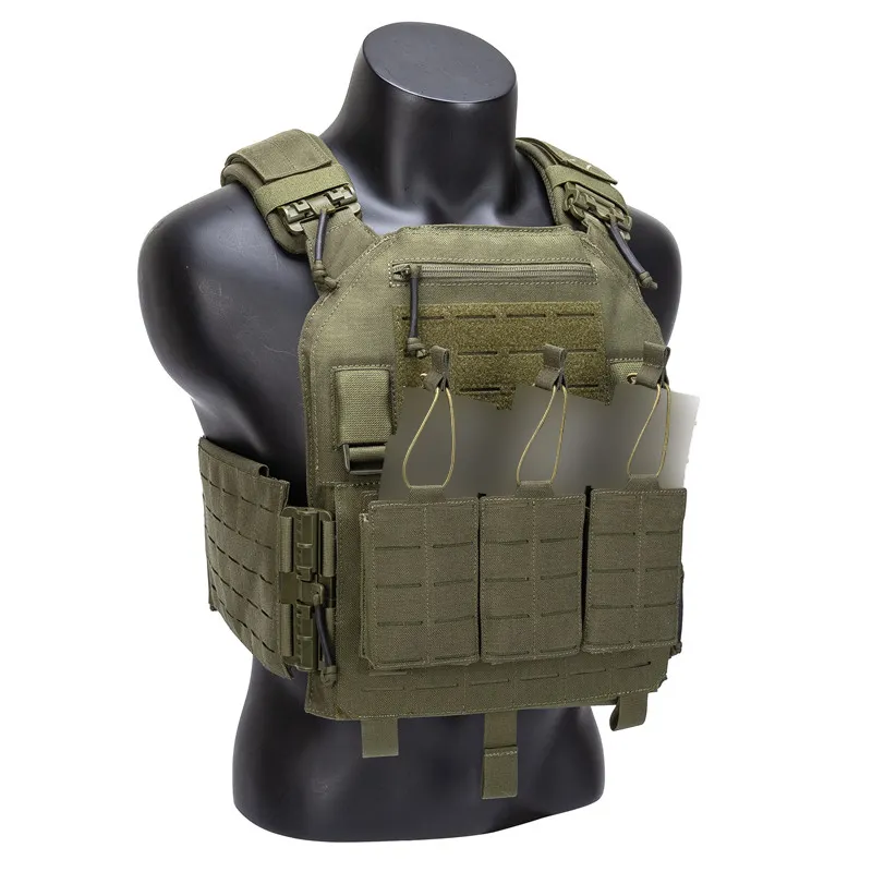 GAG Top Quality Green Laser Cut Molle System 1050D Nylon Olive Drab Molle Mag Pouch For Tactical Vest