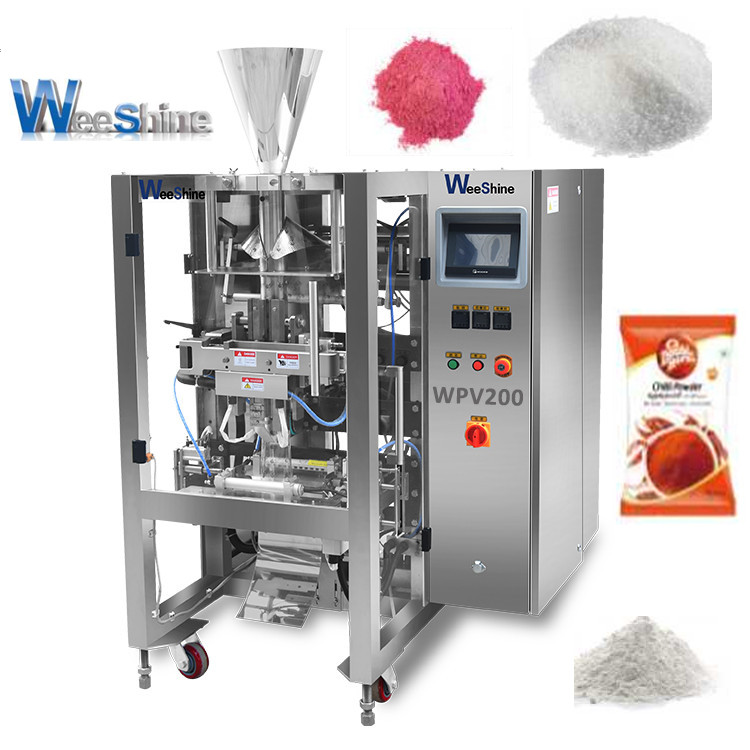 Big High Speed Linking Sachet Bag Automatic Vertical Packing Machine For Almond Flour Powder White Sugar Granule With Roll Film