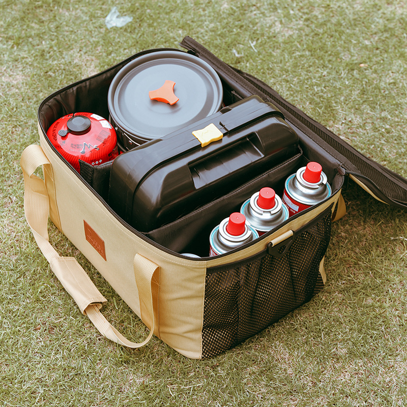 Mydays Outdoor Portable Camping Anti-Collision Storage Picnic Tableware Tote Bag With Adjustable Shoulder Strap