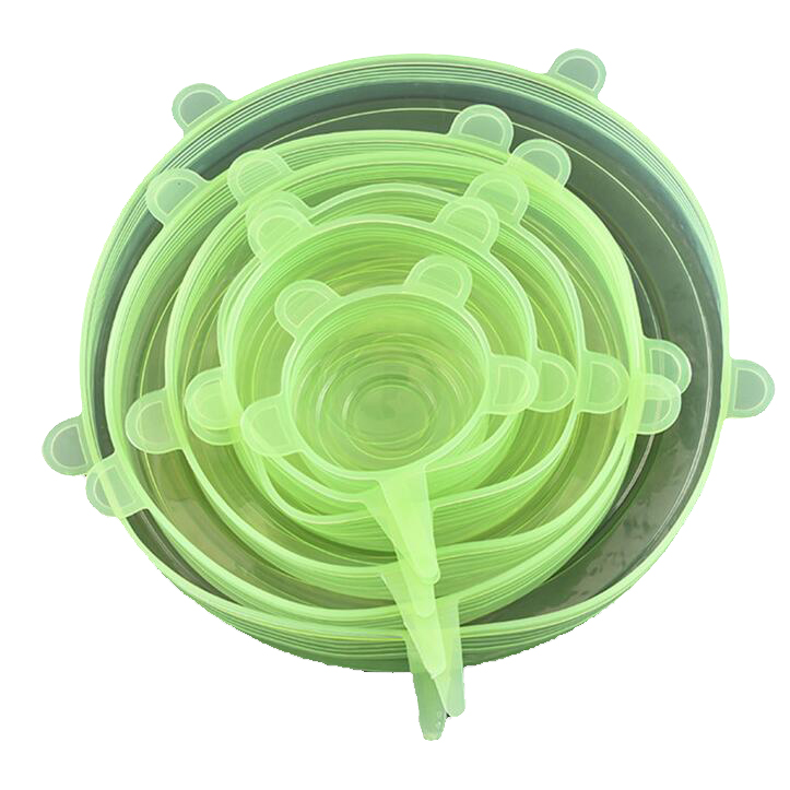 6pcs set New arrival Food Storage Container Universal Airtight Food Covers Stretchable Silicone Lids