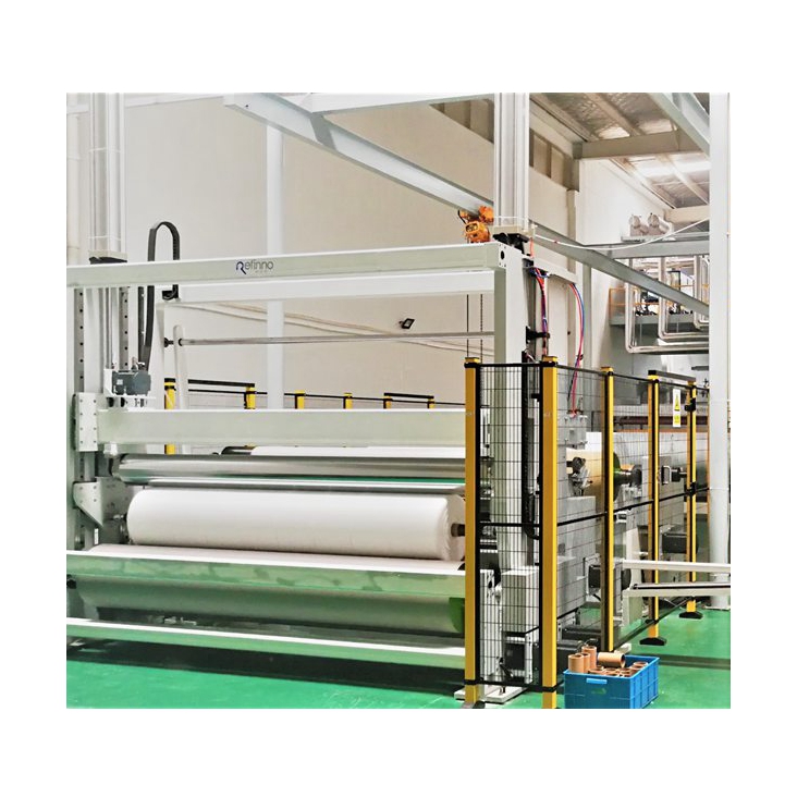 Cloth Jumbo Roll Rewinder Machine Winder Slitter Spunlace