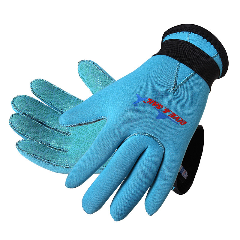 Diving Gloves For Underwater Hunting Non-slip Spearfishing Equipment Adjustable Black Gloves