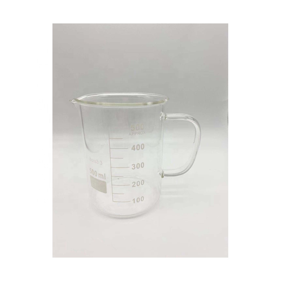 Laboratory multifunction chemical container glass clear beaker with scale