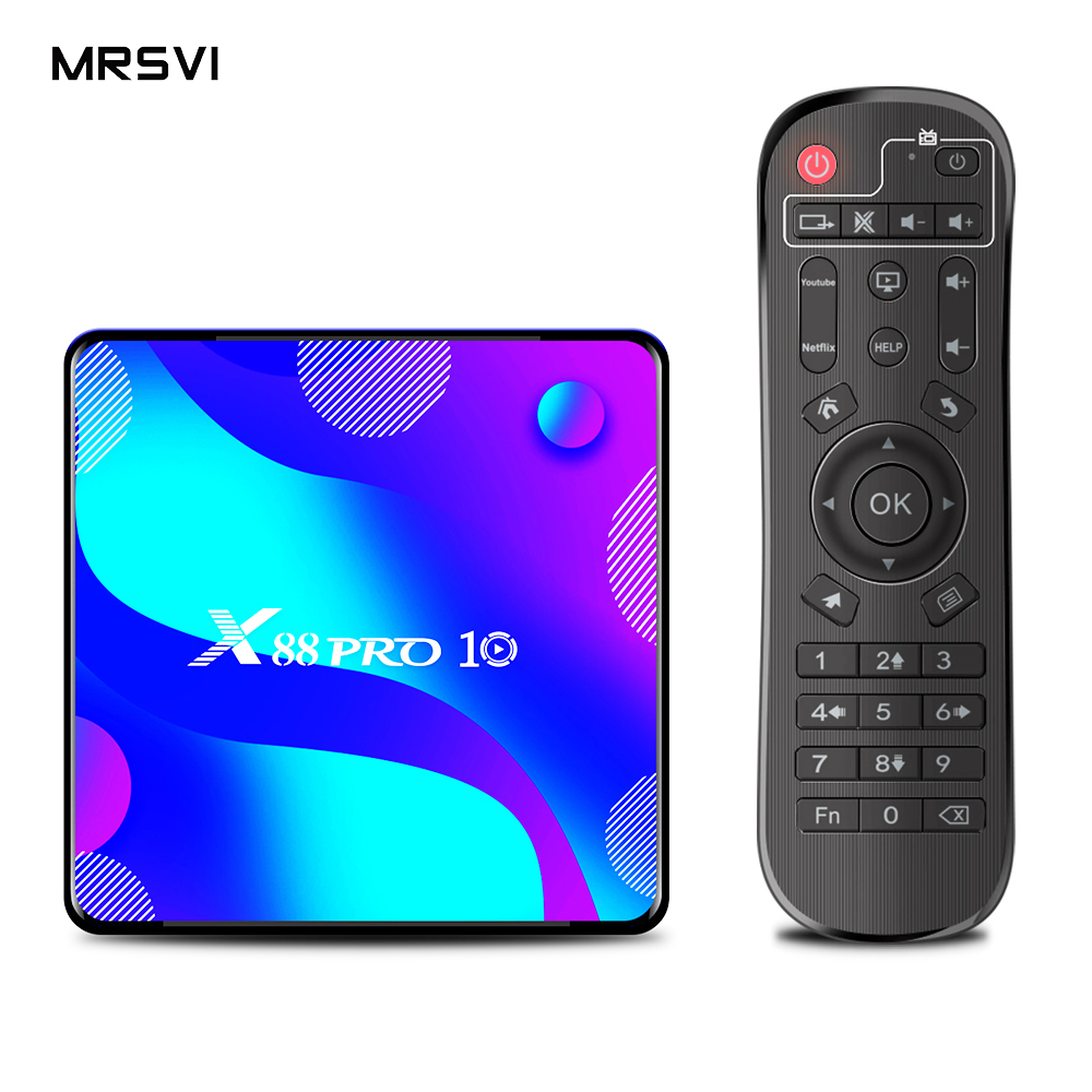 Android 10,0 ТВ-приставка X88 Pro 10 2,4G и 5G двухдиапазонный Wifi RK3318 Четырехъядерный 4K смарт-приставка X88 pro
