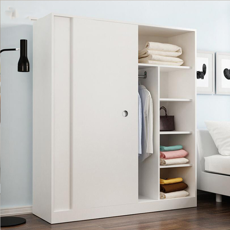 new Sliding Door Wardrobe Simple Modern Panel bedroom wardrobe Storage Cabinet