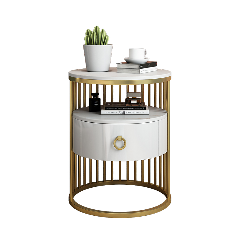 Modern bedroom bedside table fashion storage cabinets sofa bedside table with wooden drawer