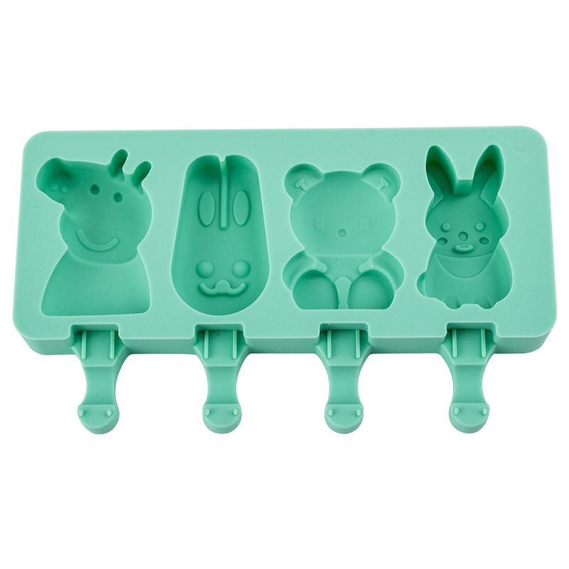 2022 New Style Factory Custom Food Grade Silicone Popsicle Mold Animal Shape Silicone Ice Cream Moulds