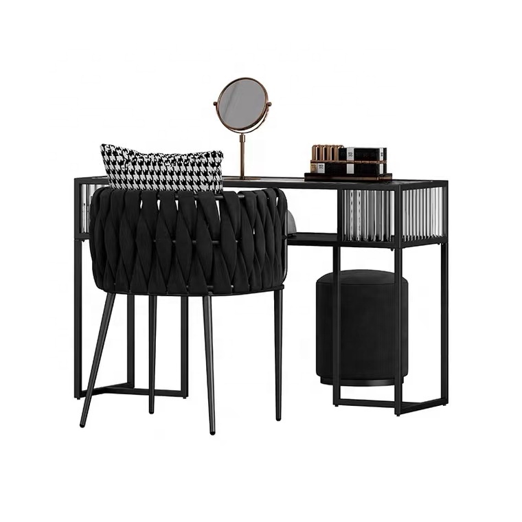 Nordic fashion net celebrity manicure table and chair set combination manicure table single double modern simple tempered glass