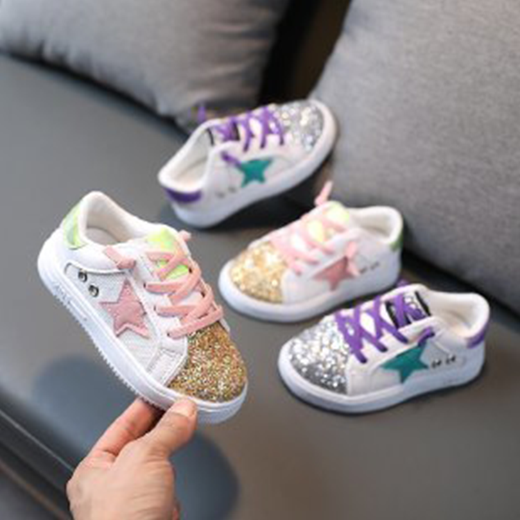 High Quality dress shoes for boys girls Kids Star Bling For Girls Children Shoes