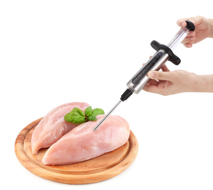 Инжектор для барбекю, инжектор для мяса, птицы, курицы, маринада, барбекю, инжектор с иглой из нержавеющей стали
