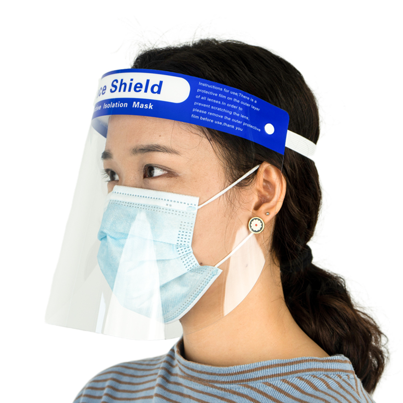 Wholesale price disposable medical face shields PPE anti fog transparent faceshield