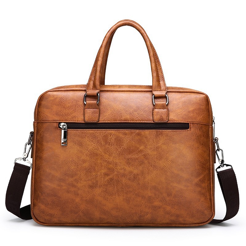 2024 New arrived Large Capacity PU Leather Business laptop bag Men Leather Briefcase