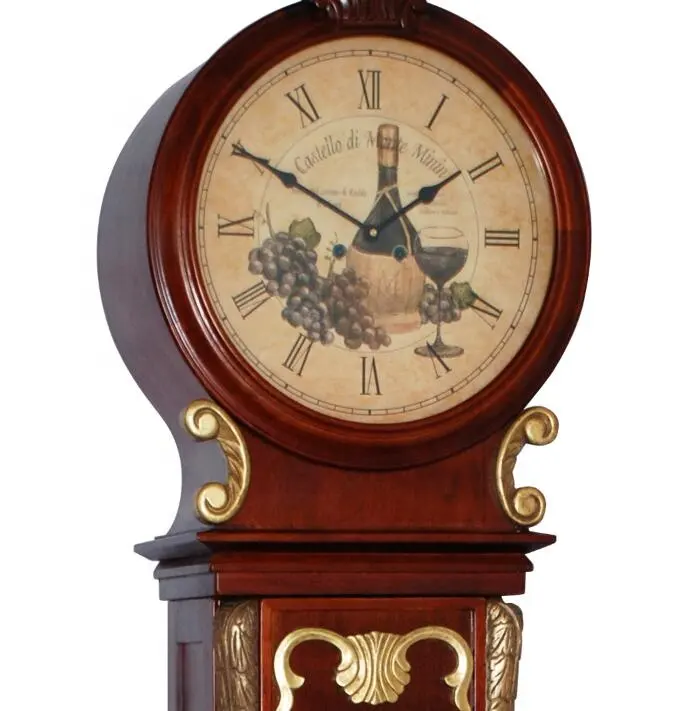 Pendulum  Clock Battery Operated - Large Hanging Grandfather Clock with Pendulum - Quiet Wood Pendulum Clock