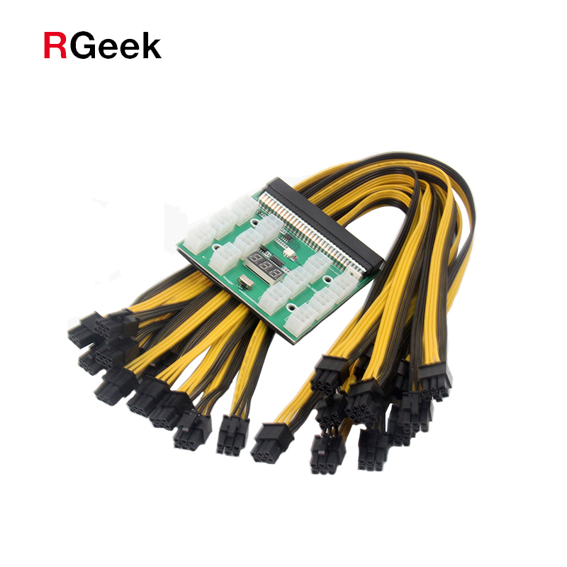 RGEEK 50 см 6 Pin Кабели GPU кабели серверный компьютерный переключатель мощности преобразователь коммутационная плата адаптера для струйного принтера HP Блок питания