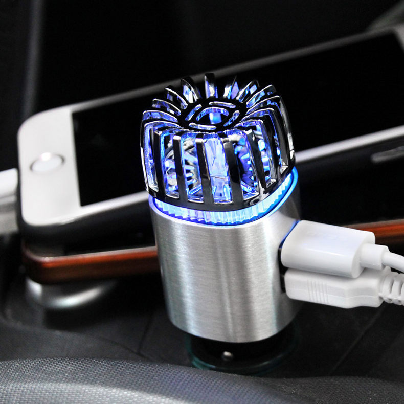 Автомобильные аксессуары USB зарядное устройство для телефона очиститель воздуха (удаление дыма и чистый воздух)