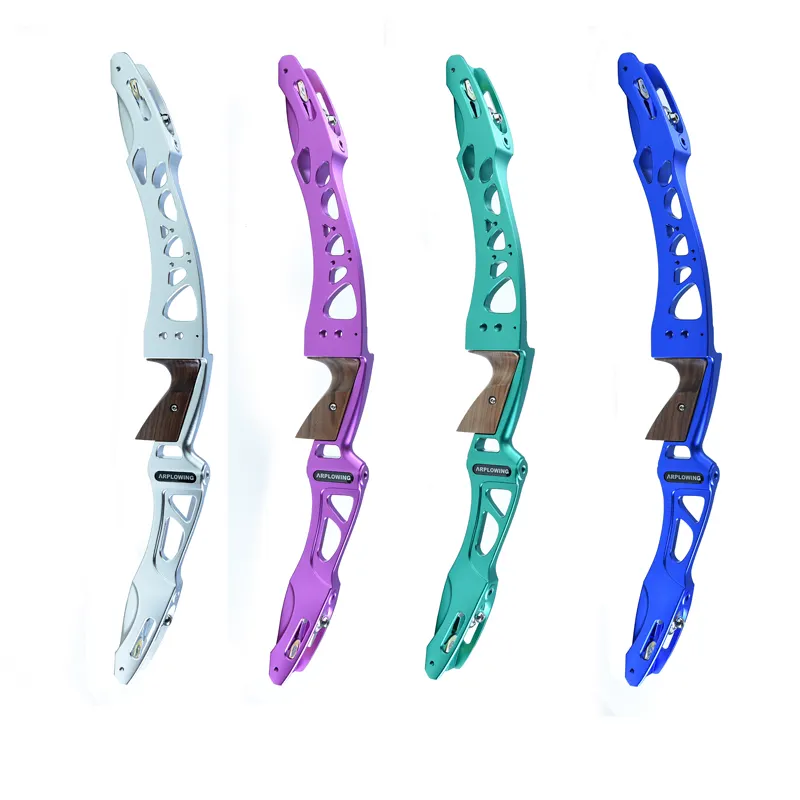Customized Color Anodized Aluminum Alloys Bow Handle Plug-in Type Recurve Bow Riser With Length 25 Inch