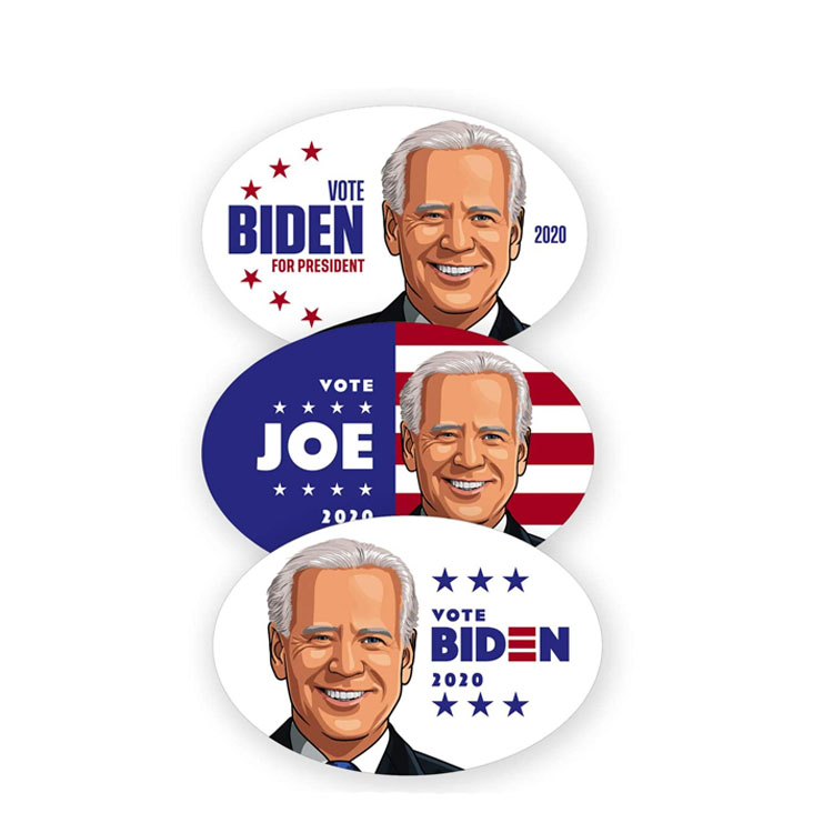 На заказ 6,5 "x 4,5" овальная наклейка на бампер Joe Biden 2020 наклейка для американских президентских выборов