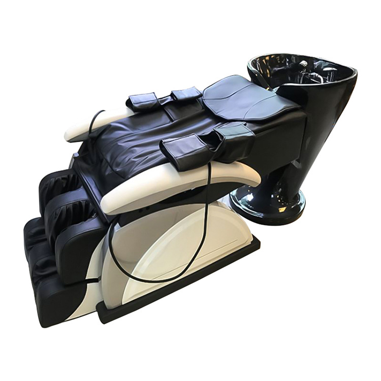 Reclining Shampoo Bed Bowls Sink And Chairs Classic Hair Salon Furniture Beauty