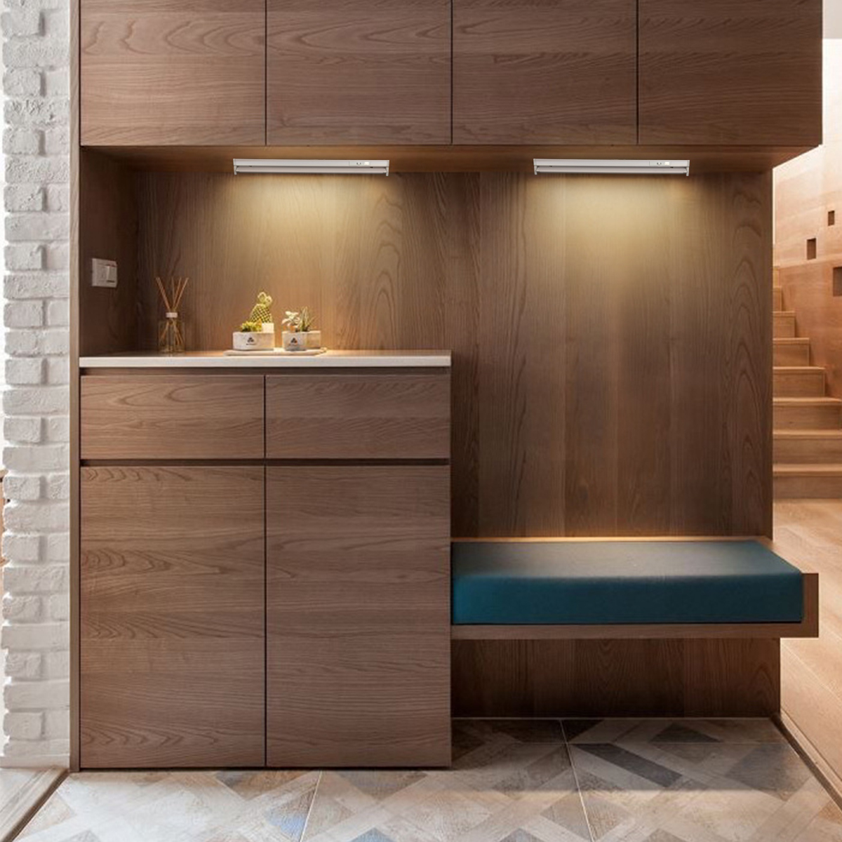 Bedside Staircase Bedroom Cupboard Bathroom led Lights Wireless Under Cabinet Light