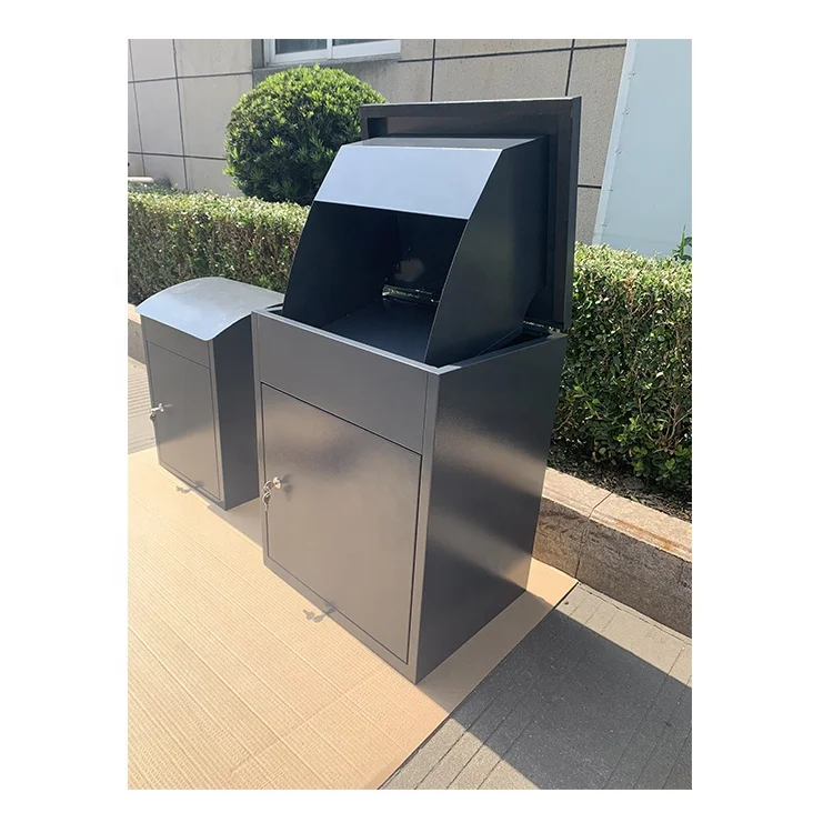 Large Metal Outdoor Apartment Waterproof Free Standing Package Box Parcel Mail Boxes Letterbox Parcel Drop Mailbox