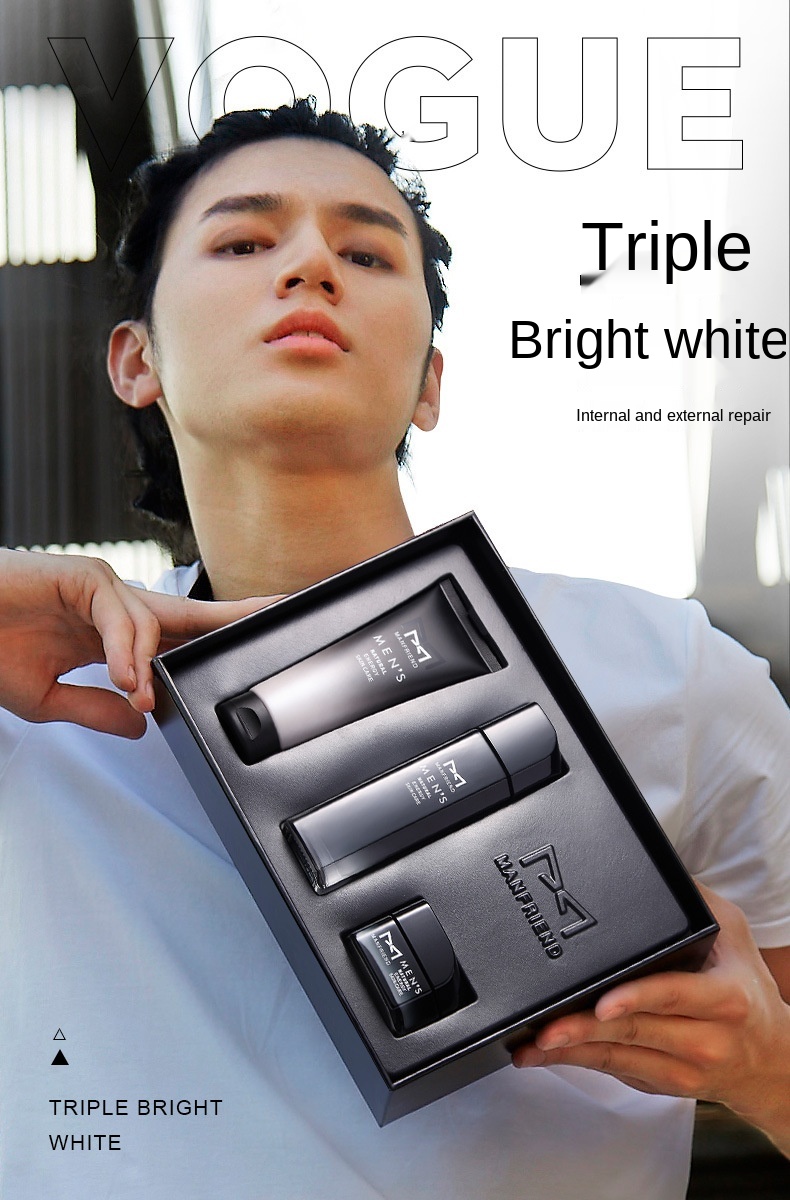 Hot Sale face skin cleaning oil controler moisturizing men's skin care set