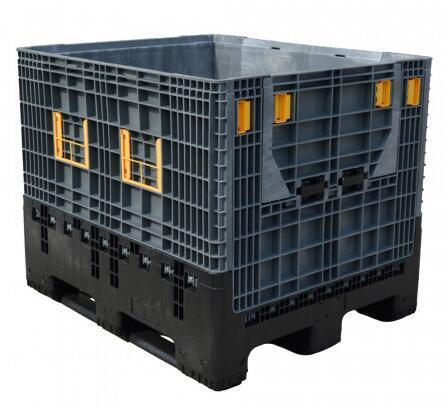 Warehouse Storage Heavy Duty Large Transport Industry Collapsible Plastic Pallet Bins Containers
