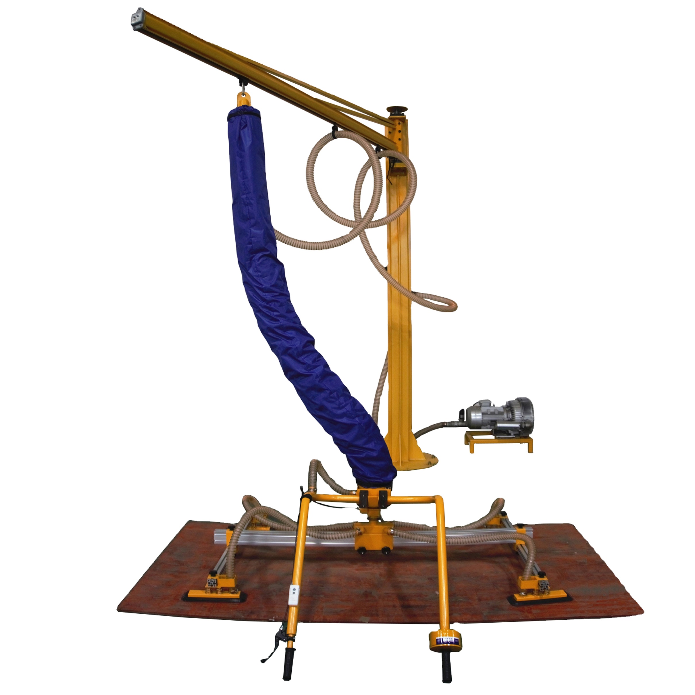 Vacuum lifting system of panel lift materials handling boards