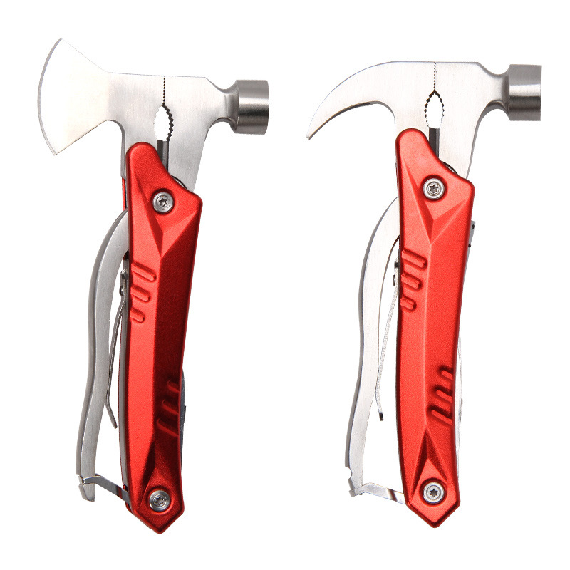 Outdoor multifunctional tool combination knife pliers folding portable axe survival hammer