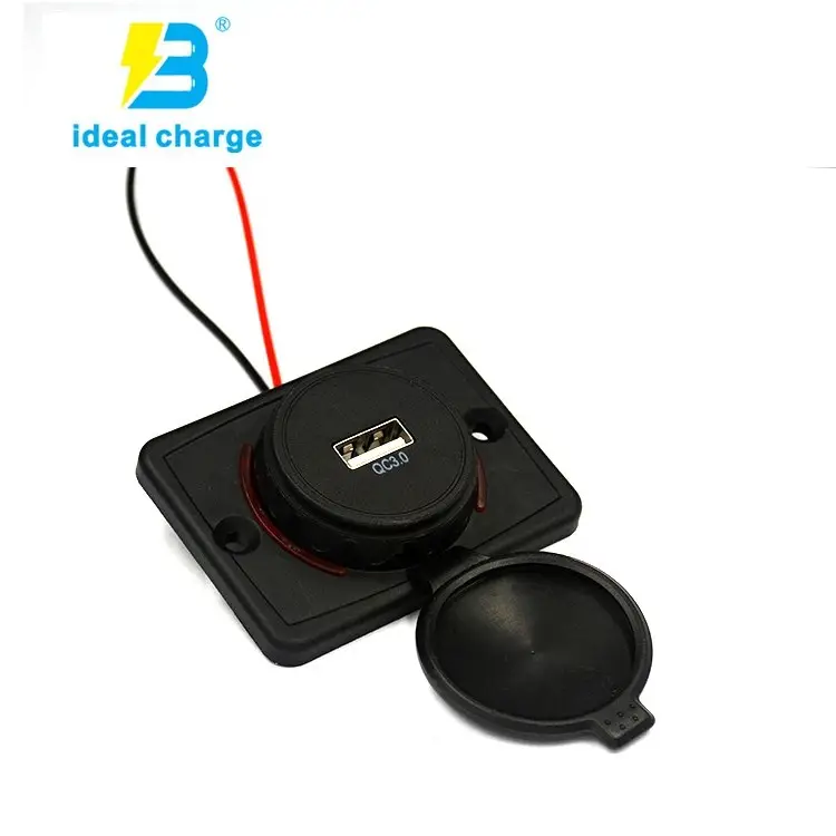 Ideal-Charge Installation RV Coach City Bus USB Qc3.0 Outlets Car Usb Flush Mount Socket 1 USB Port
