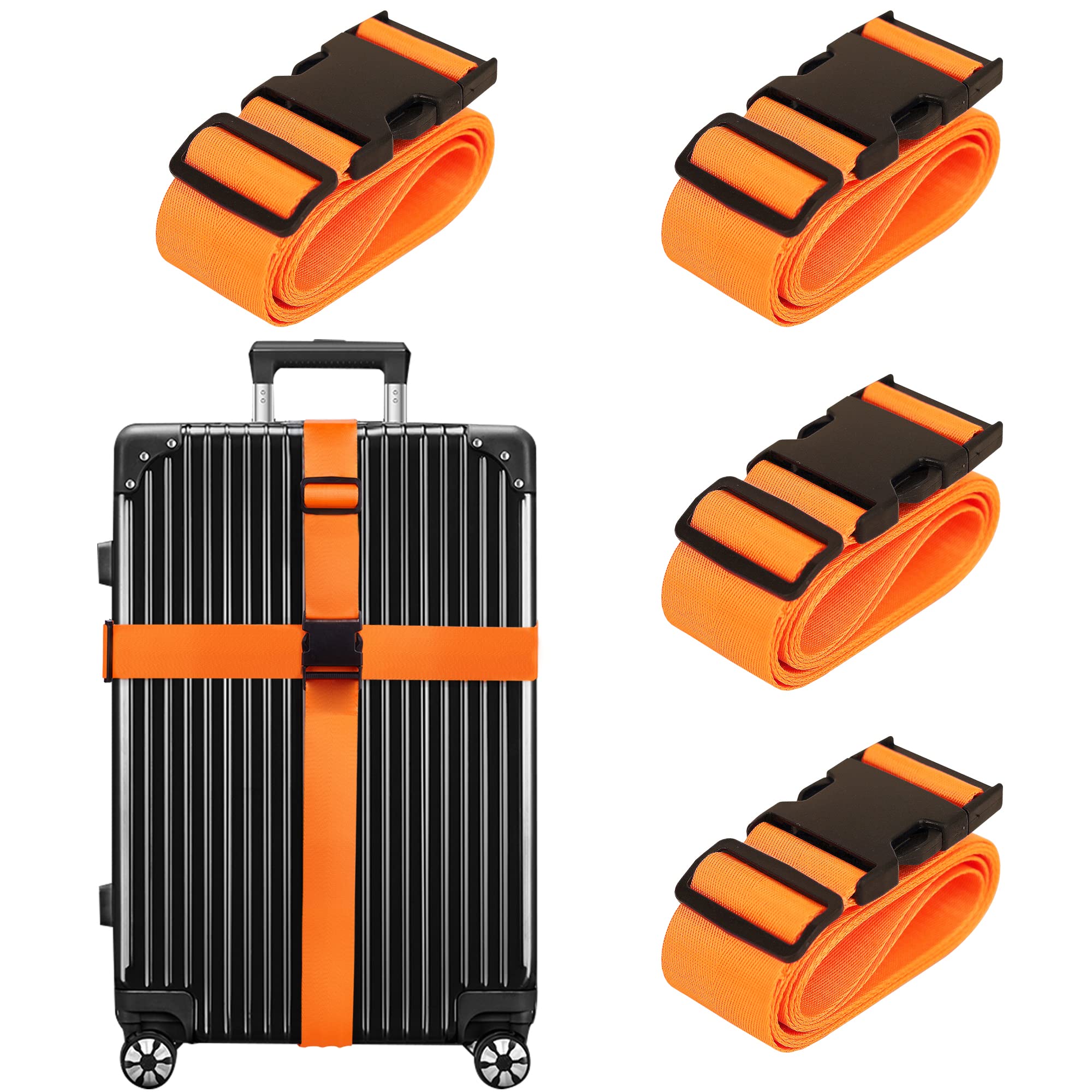 Hot Selling Travel Accessories Custom Logo Nylon Adjustable Luggage Strap Belt